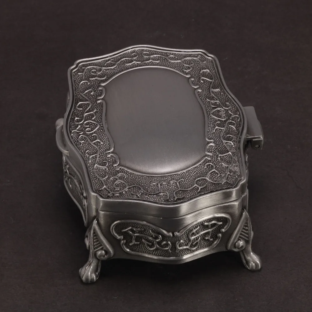 Vintage Alloy Jewelry Box Casket and Heart Shaped 9*7*4.5cm 6*6*3cm For Rings Pendants Necklace Gift Boxes