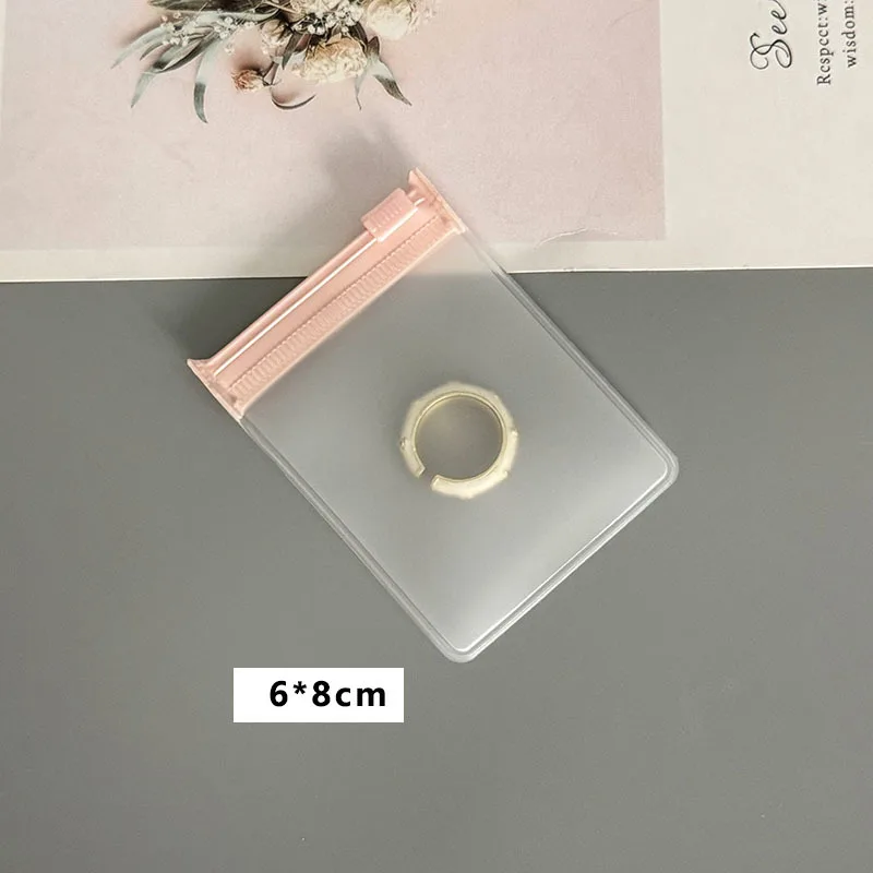 50pcs Small Pink Zipper Jewelry Storage Pouches Frosted Jewelry Packaging Bags for Accessories Charms Beads Gift Retail Display
