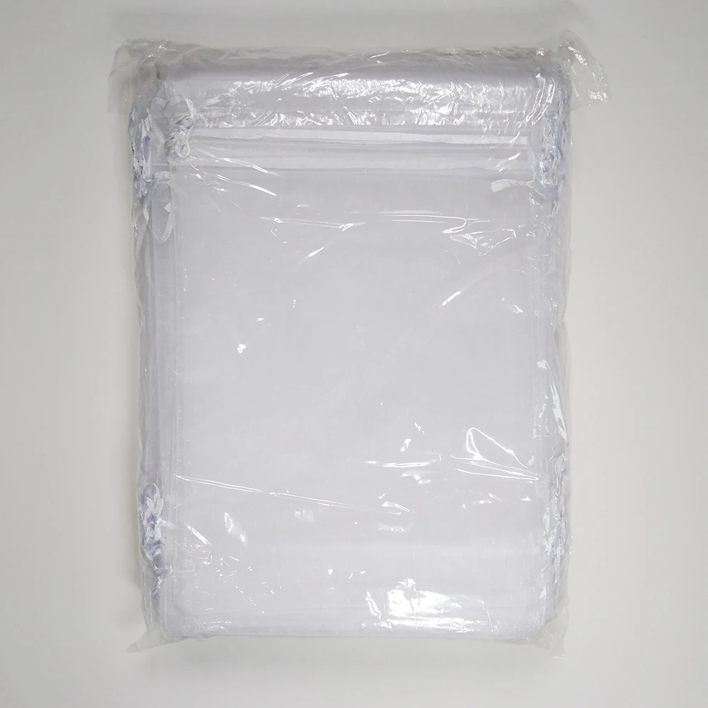 100pcs 17x23 20x30 25x35 30x40CM Organza Bags Jewelry Packaging Bags Wedding Party Christmas Decoration Bag Gift Packaging Pouch