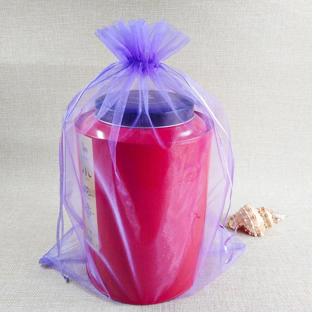 100pcs 17x23 20x30 25x35 30x40CM Organza Bags Jewelry Packaging Bags Wedding Party Christmas Decoration Bag Gift Packaging Pouch