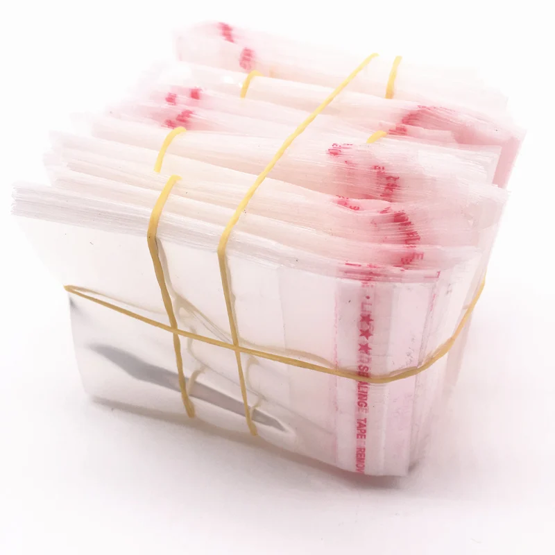 100pcs 5x7,6x9,7x11,8x13,9x16,10x18cm Resealable Poly Bag Transparent Opp Plastic Bags Self Adhesive Seal Jewellery Making Bag