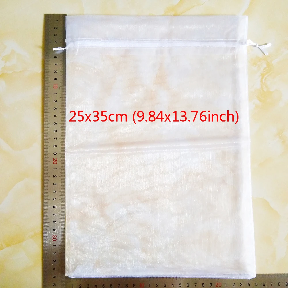 1000pcs White Organza Bag Wedding Party Favors Gift Bag Box Kids Birthday Christmas Organza Gift Jewelry Packaging Bags Pouch