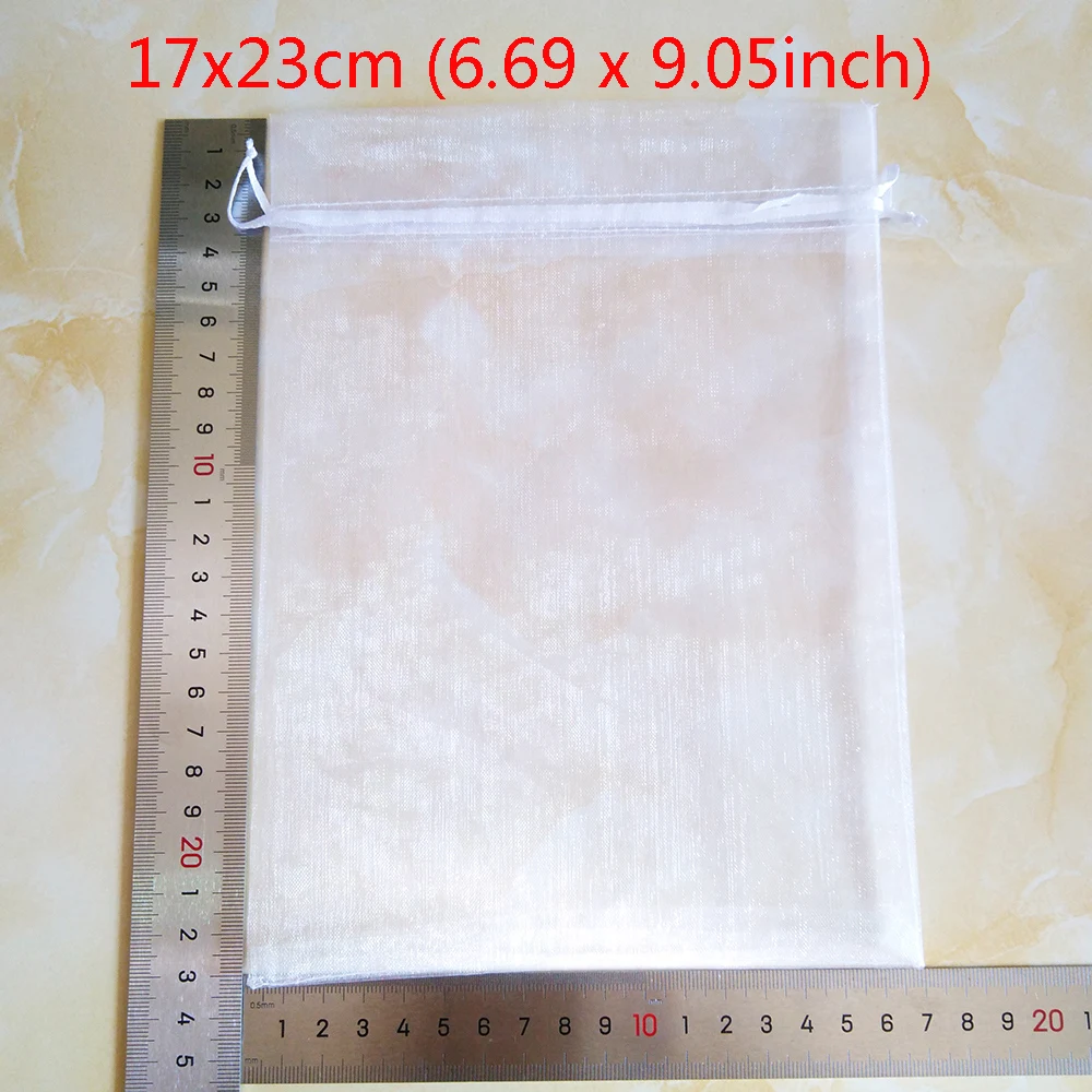 1000pcs White Organza Bag Wedding Party Favors Gift Bag Box Kids Birthday Christmas Organza Gift Jewelry Packaging Bags Pouch