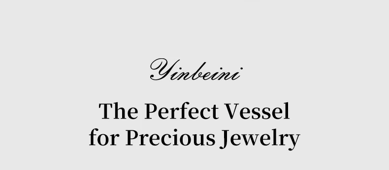 Yinbeini Velvet Jewelry Storage Case Ring Earring Pendant Display Organizer Large Space Packing Box for Collection XB006