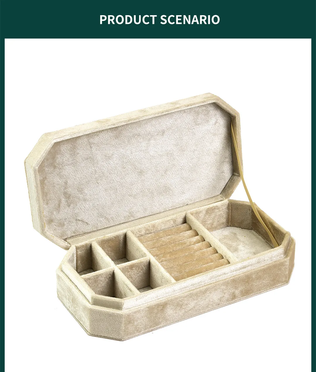 TAIMY Travel Velvet Jewelry Box Portable Ring Necklace Bracelet Storage Box Custom Logo Jewelry Case Jewellery Organizer