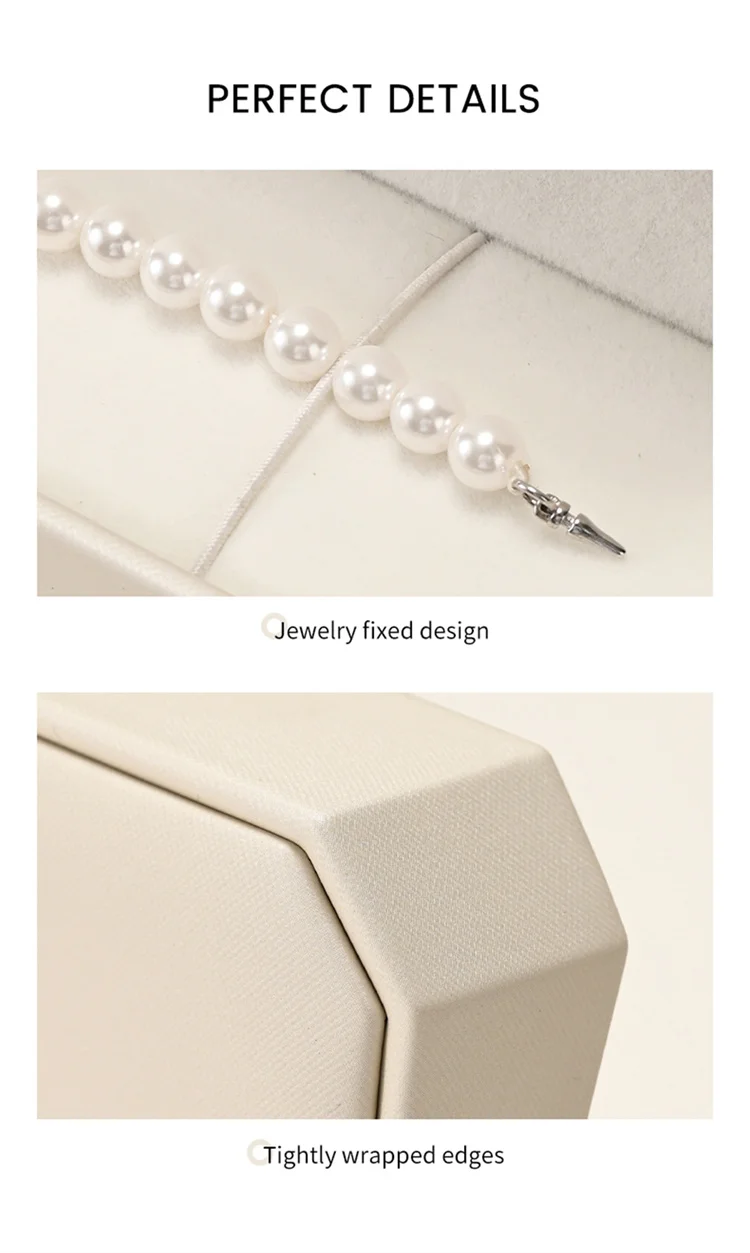 WoodTen New Octagonal Jewelry Organizer Box for Earrings Ring Pendant Necklace Bracelet Storage Leather Gift Box Packaging Box
