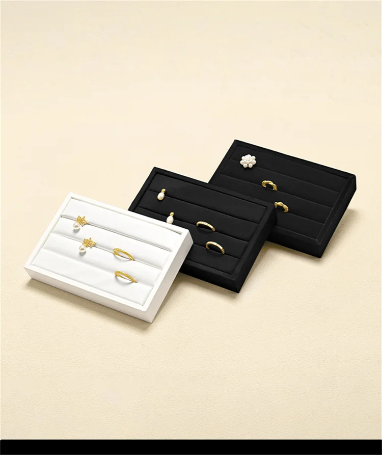 WoodTen Ring Display Tray Earring Stand Jewelry Organizer Counter Display Tray for Store Specialized in Ring and Earring Display