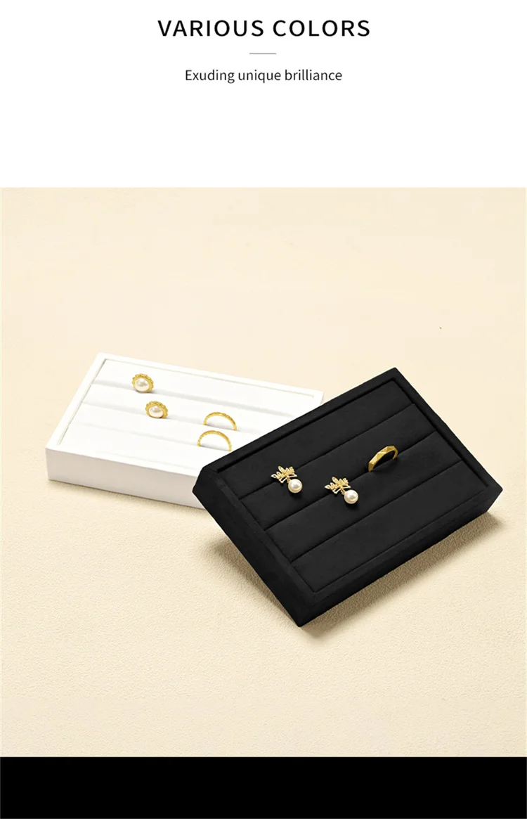 WoodTen Ring Display Tray Earring Stand Jewelry Organizer Counter Display Tray for Store Specialized in Ring and Earring Display