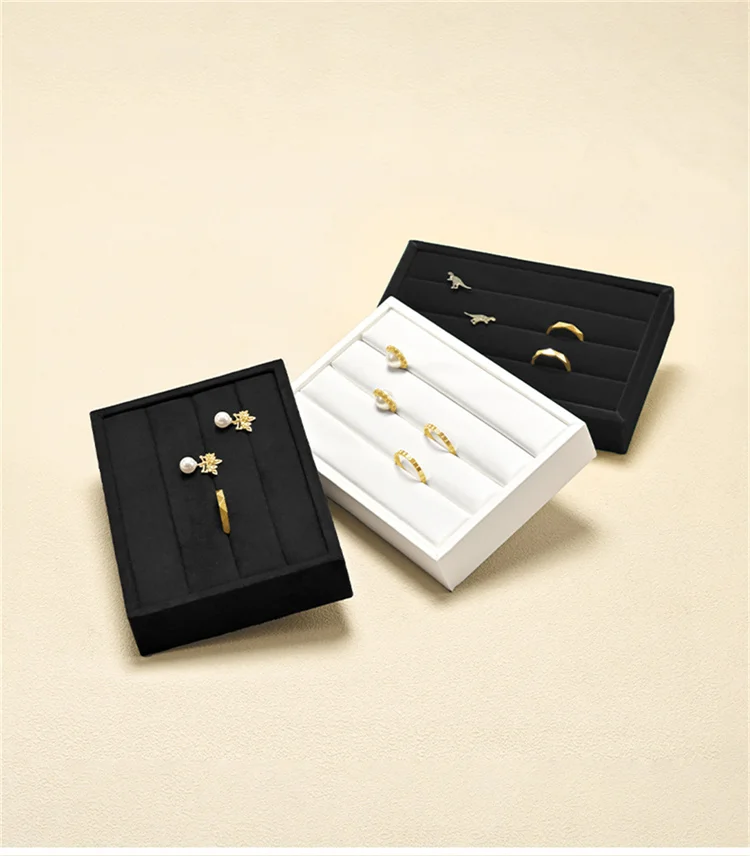 WoodTen Ring Display Tray Earring Stand Jewelry Organizer Counter Display Tray for Store Specialized in Ring and Earring Display