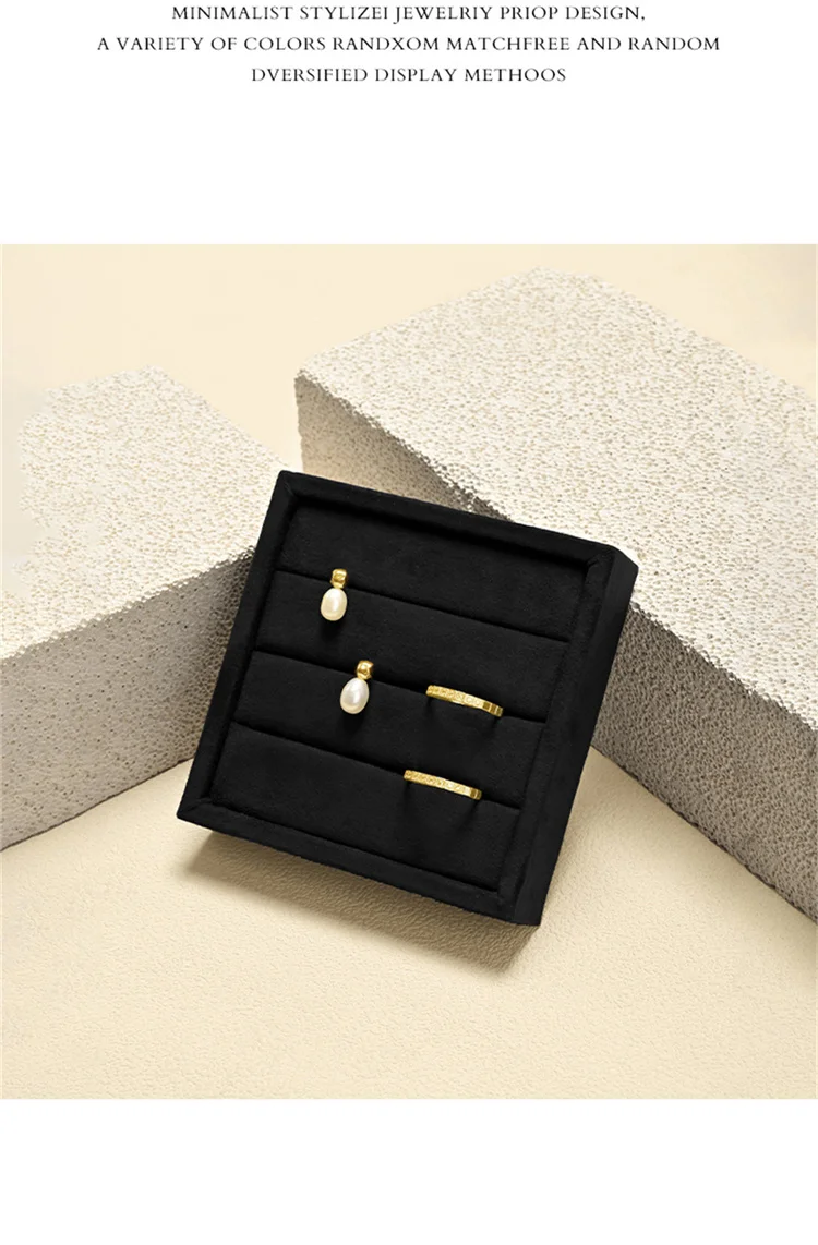 WoodTen Ring Display Tray Earring Stand Jewelry Organizer Counter Display Tray for Store Specialized in Ring and Earring Display