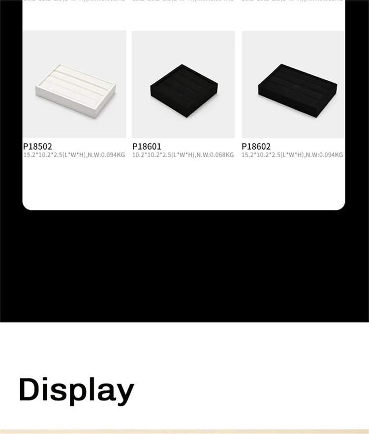 WoodTen Ring Display Tray Earring Stand Jewelry Organizer Counter Display Tray for Store Specialized in Ring and Earring Display