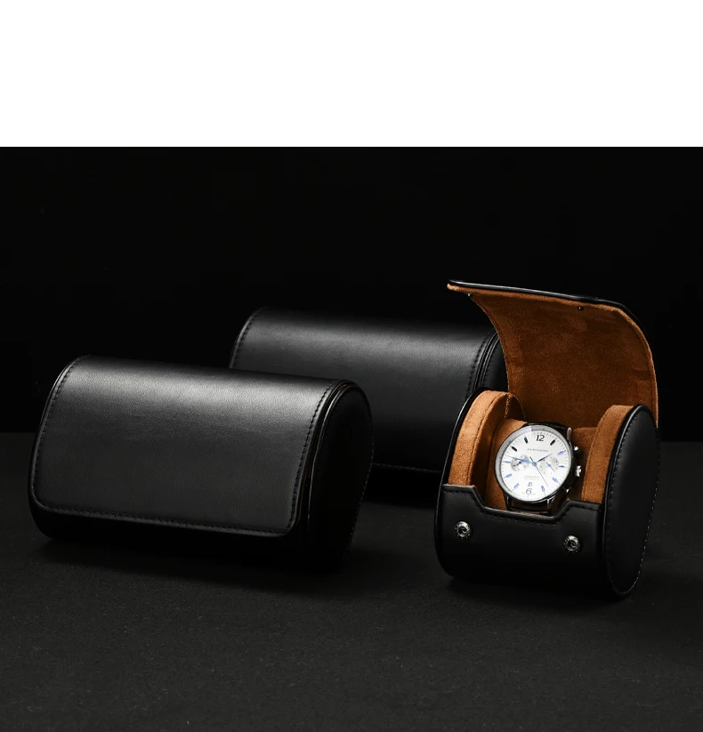 Oirlv Watch Roll Travel Case Portable Vintage Leather Watch Display Case Watch Storage Box Watch Organizers of Men Gift business