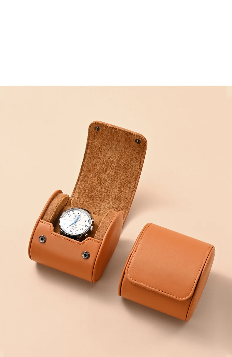 Oirlv Watch Roll Travel Case Portable Vintage Leather Watch Display Case Watch Storage Box Watch Organizers of Men Gift business
