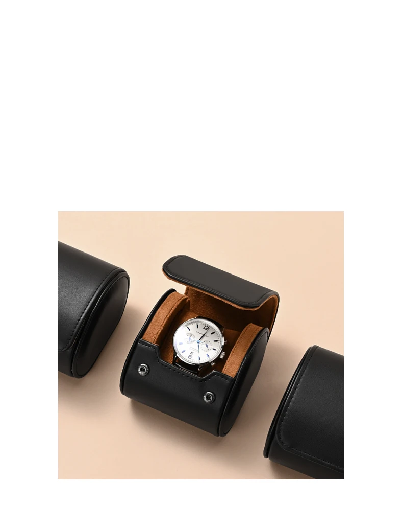 Oirlv Watch Roll Travel Case Portable Vintage Leather Watch Display Case Watch Storage Box Watch Organizers of Men Gift business