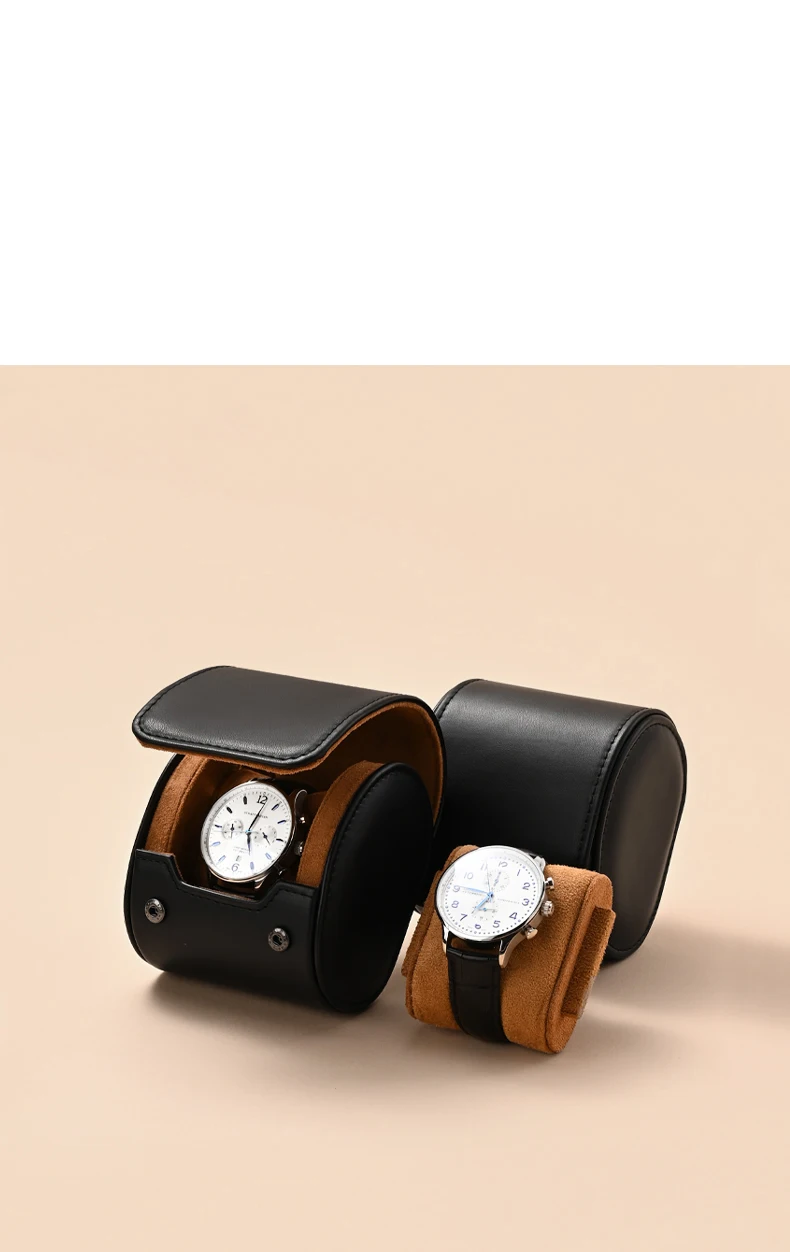 Oirlv Watch Roll Travel Case Portable Vintage Leather Watch Display Case Watch Storage Box Watch Organizers of Men Gift business