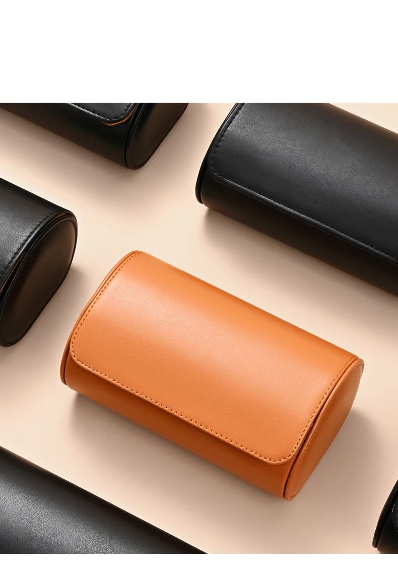 Oirlv Watch Roll Travel Case Portable Vintage Leather Watch Display Case Watch Storage Box Watch Organizers of Men Gift business