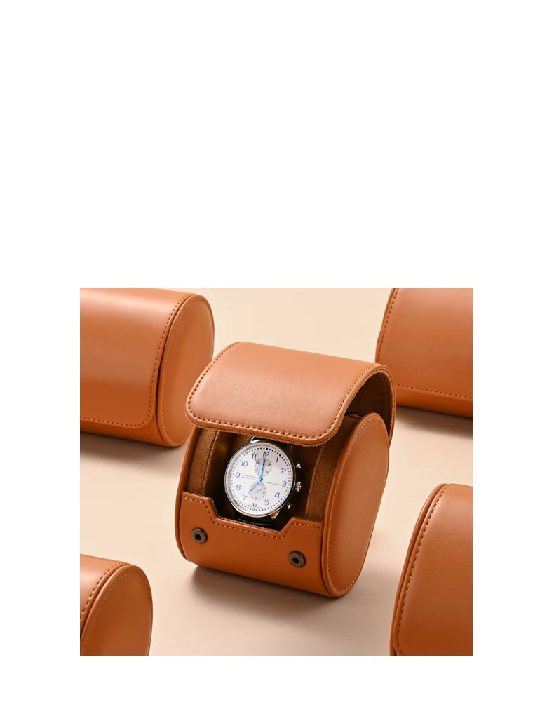 Oirlv Watch Roll Travel Case Portable Vintage Leather Watch Display Case Watch Storage Box Watch Organizers of Men Gift business