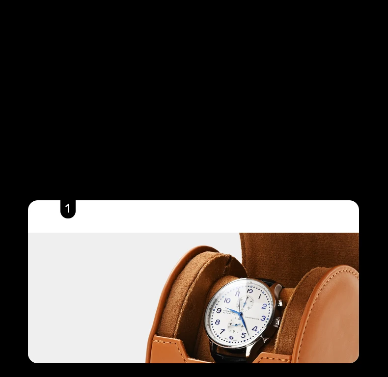 Oirlv Watch Roll Travel Case Portable Vintage Leather Watch Display Case Watch Storage Box Watch Organizers of Men Gift business