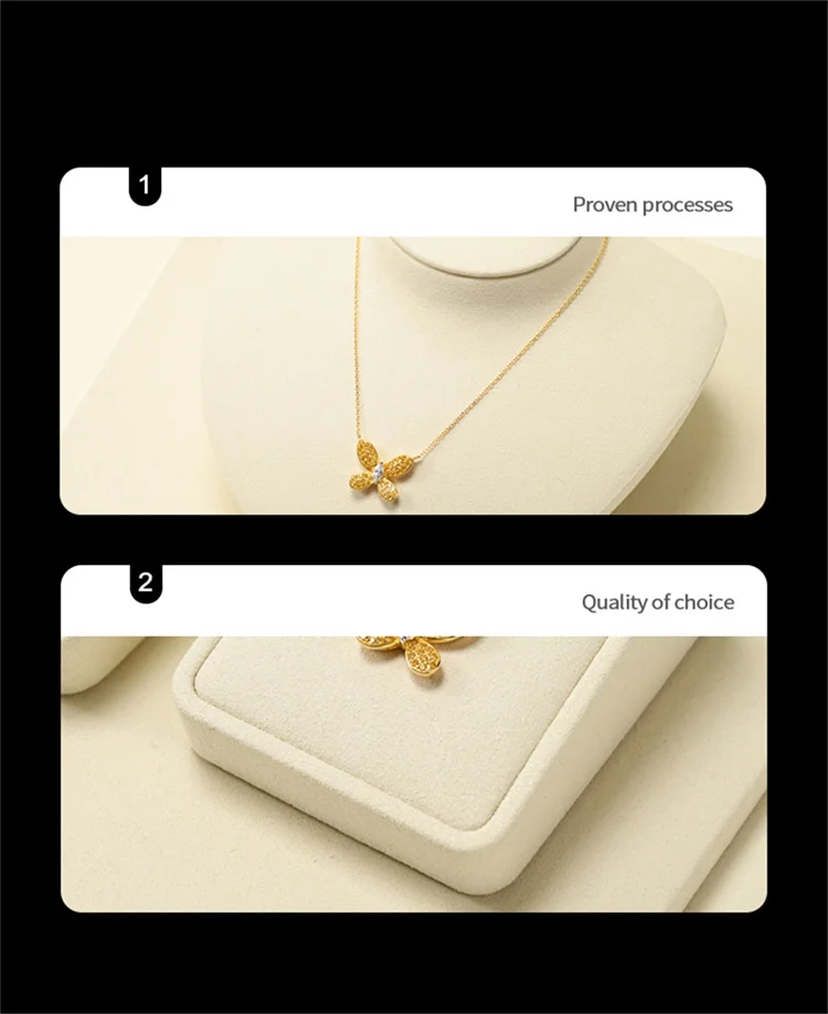 WoodTen Beige Jewelry Display Prop for Ring Bracelets Portrait Chest Necklaces Store Exhibition Microfiber Jewelry Display Stand