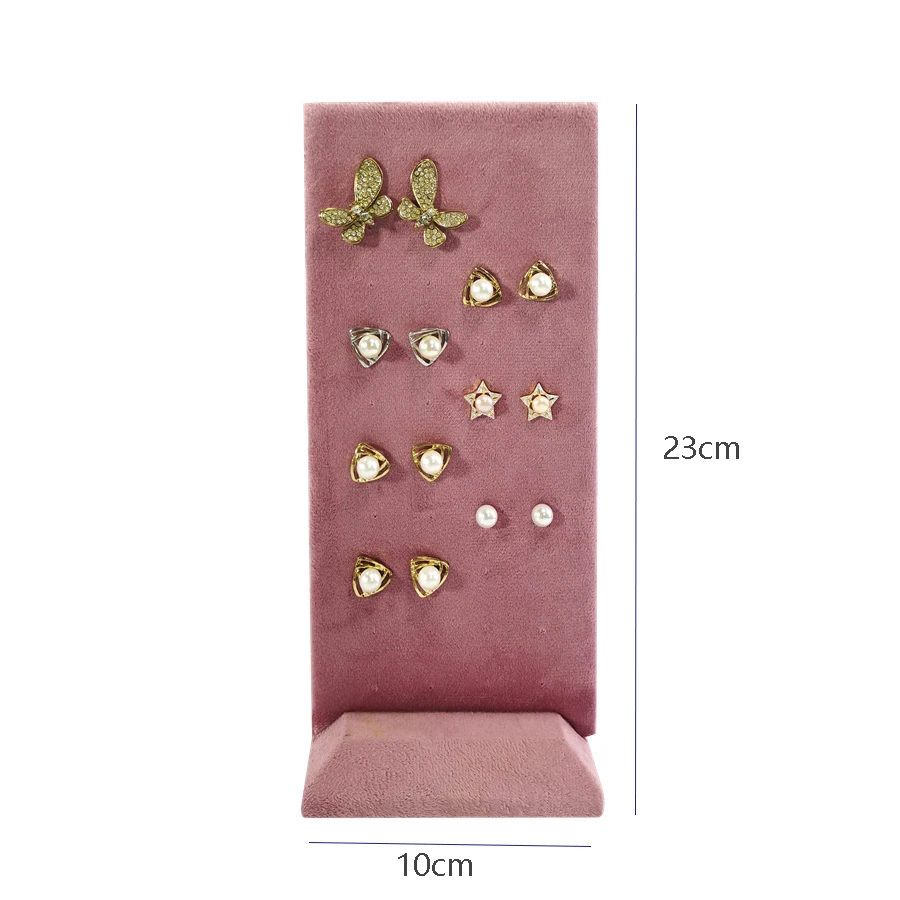 Jewelry Rack Display Pink Velvet Cloth Window Necklace RingJewelry Exhibitor Props High-End Display Props Free Combination