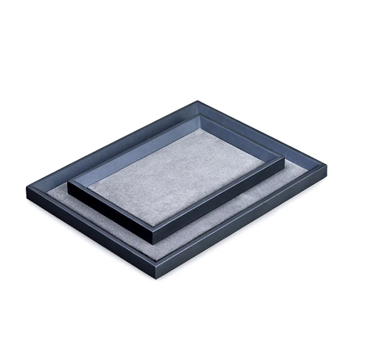 Oirlv PU Leather Jewelry Display Tray Viewing Jewelry Necklace Bracelet Ring Tray Watch Drawer Organizer Showcase Jewelry Holder