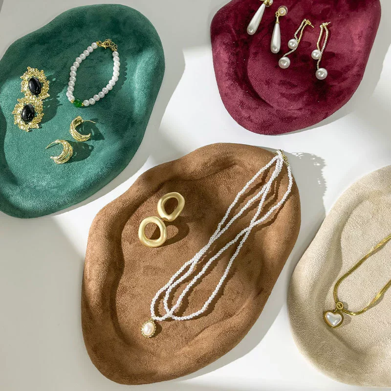 Colorful Jewelry Tray for Ring Stud Brooch Hair Clip Jewelry Shop Counter Accessory Small Handicraft Storage Display Plate
