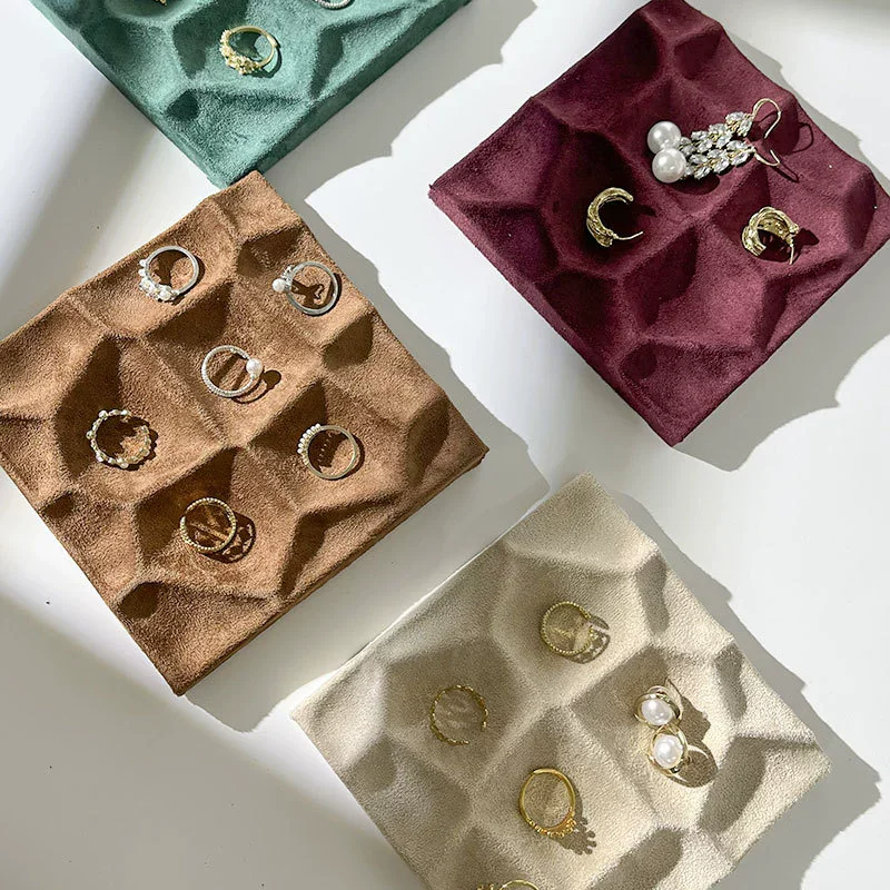 Colorful Jewelry Tray for Ring Stud Brooch Hair Clip Jewelry Shop Counter Accessory Small Handicraft Storage Display Plate