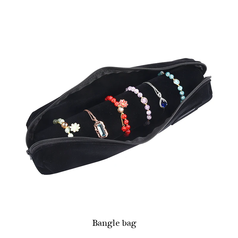 Portable Large Travel Jewelry Roll Bag Pendant Necklace Bracelet Chain Storage Carrying Case Watch Bangle Ring Earring Organizer
