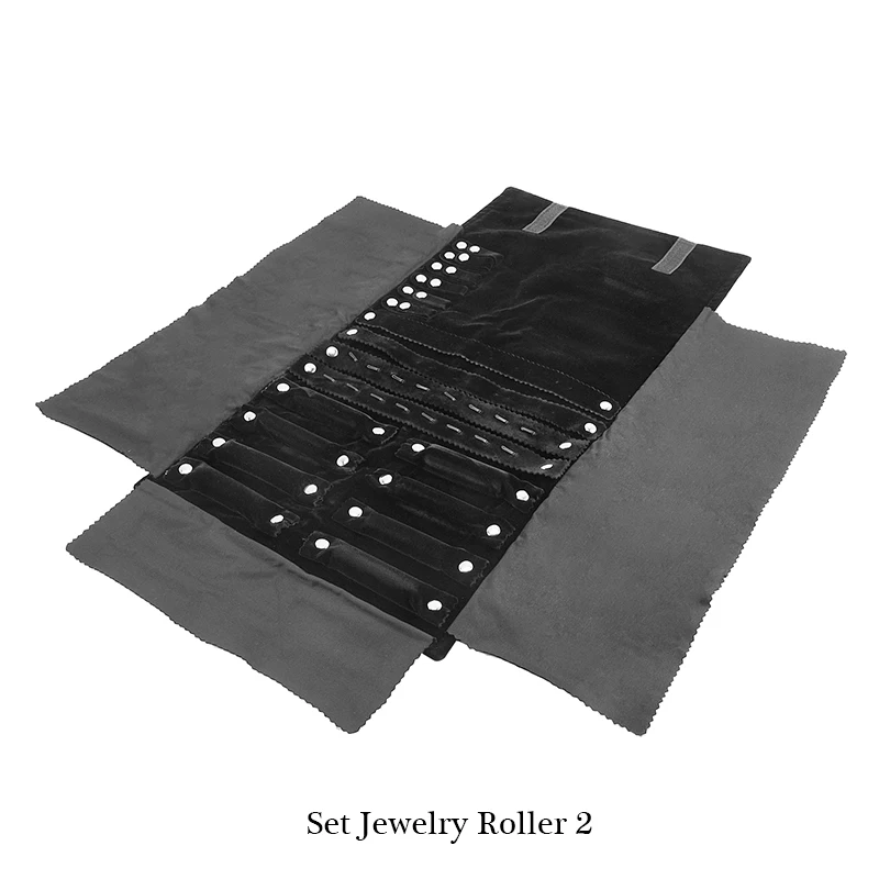 Portable Large Travel Jewelry Roll Bag Pendant Necklace Bracelet Chain Storage Carrying Case Watch Bangle Ring Earring Organizer