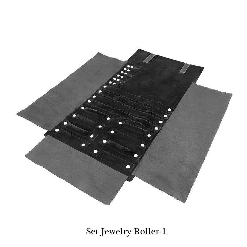 Portable Large Travel Jewelry Roll Bag Pendant Necklace Bracelet Chain Storage Carrying Case Watch Bangle Ring Earring Organizer