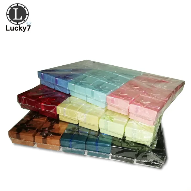 120pcs/lot Paper Ring Box Jewelry Boxes for Organizer Jewelry Display Assorted Colors Ring Box Small Gift Boxes