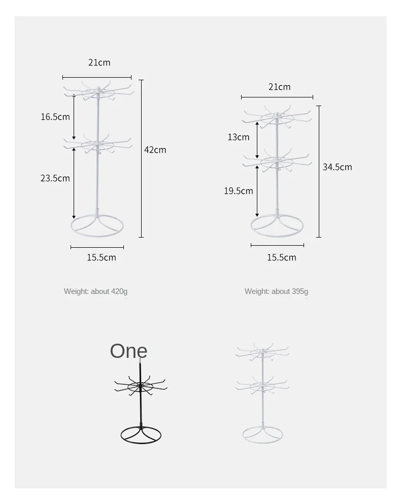 Metal Double-Layer Jewelry Display Stand Necklace Bracelet String Hanger Hair Accessories Rack Jewelry Storage Organizer