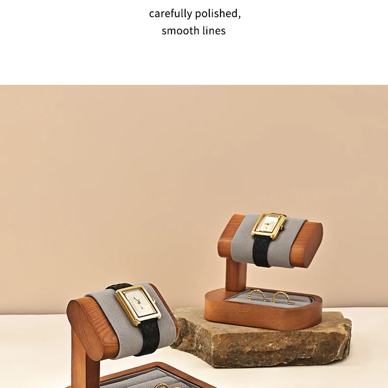 Oirlv Wooden Watch Stand Bracelet and Bangle Display Stand for Entryway Decoration Jewelry Storage Gifts Wholesale Display racks