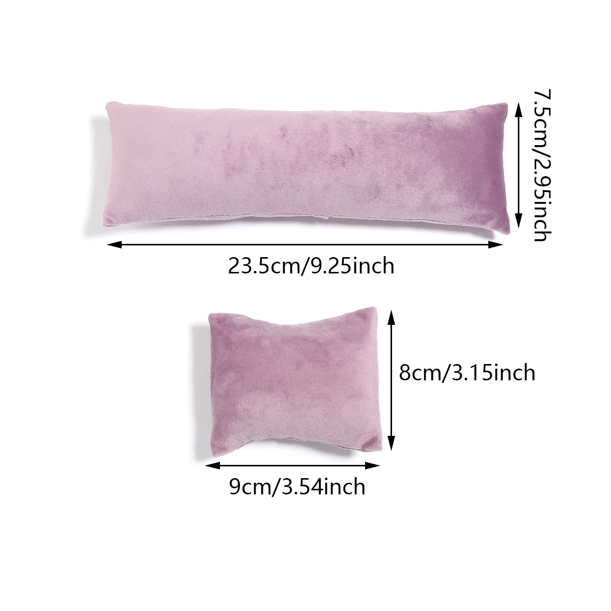 2pcs/lot Velvet Jewelry Pillow Stand Watch Bracelet Bangle Cushion Holder For Jewelry Photography Display Organizer Pillow