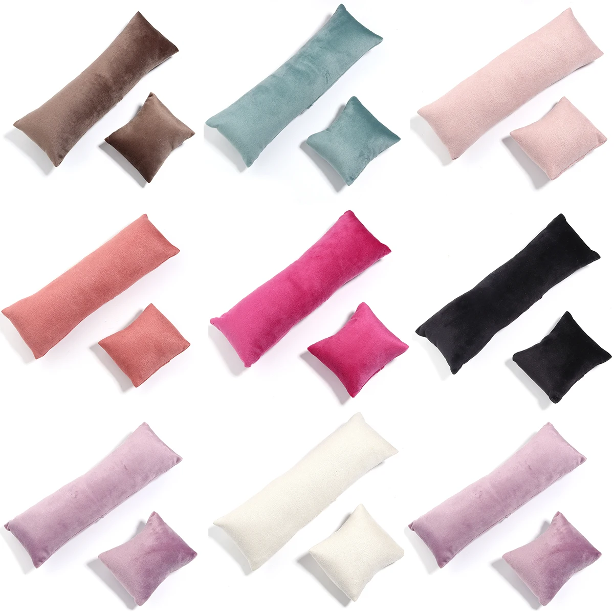 2pcs/lot Velvet Jewelry Pillow Stand Watch Bracelet Bangle Cushion Holder For Jewelry Photography Display Organizer Pillow