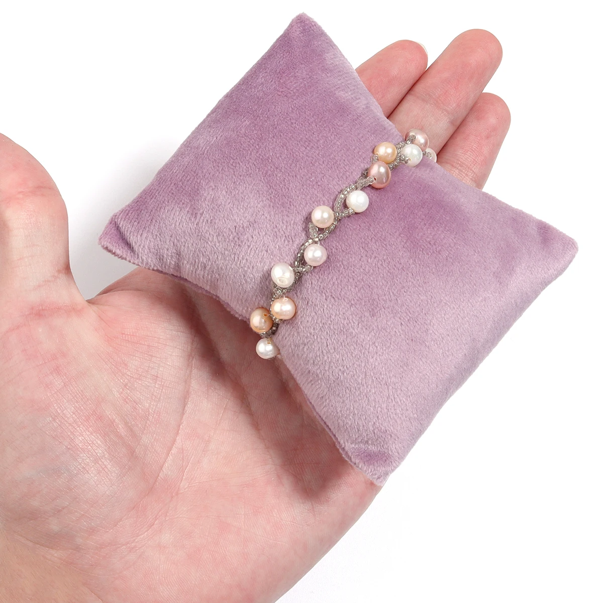 2pcs/lot Velvet Jewelry Pillow Stand Watch Bracelet Bangle Cushion Holder For Jewelry Photography Display Organizer Pillow