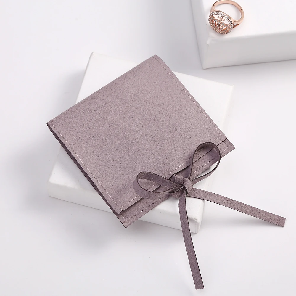 5pcs Microfiber Velvet Gift Bags 6x6cm Jewelry Presents Pouches Earrings Necklace Christmas Wedding Favors For Guests Candy Bag