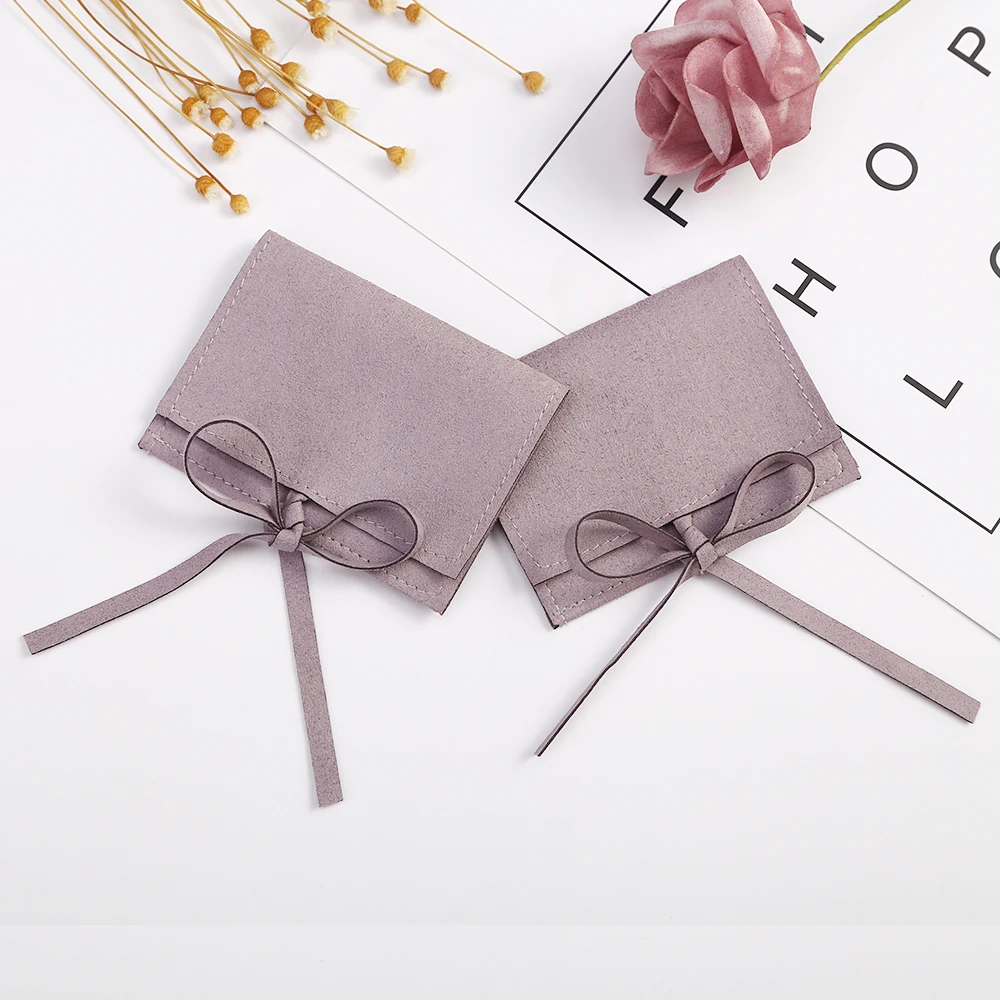 5pcs Microfiber Velvet Gift Bags 6x6cm Jewelry Presents Pouches Earrings Necklace Christmas Wedding Favors For Guests Candy Bag