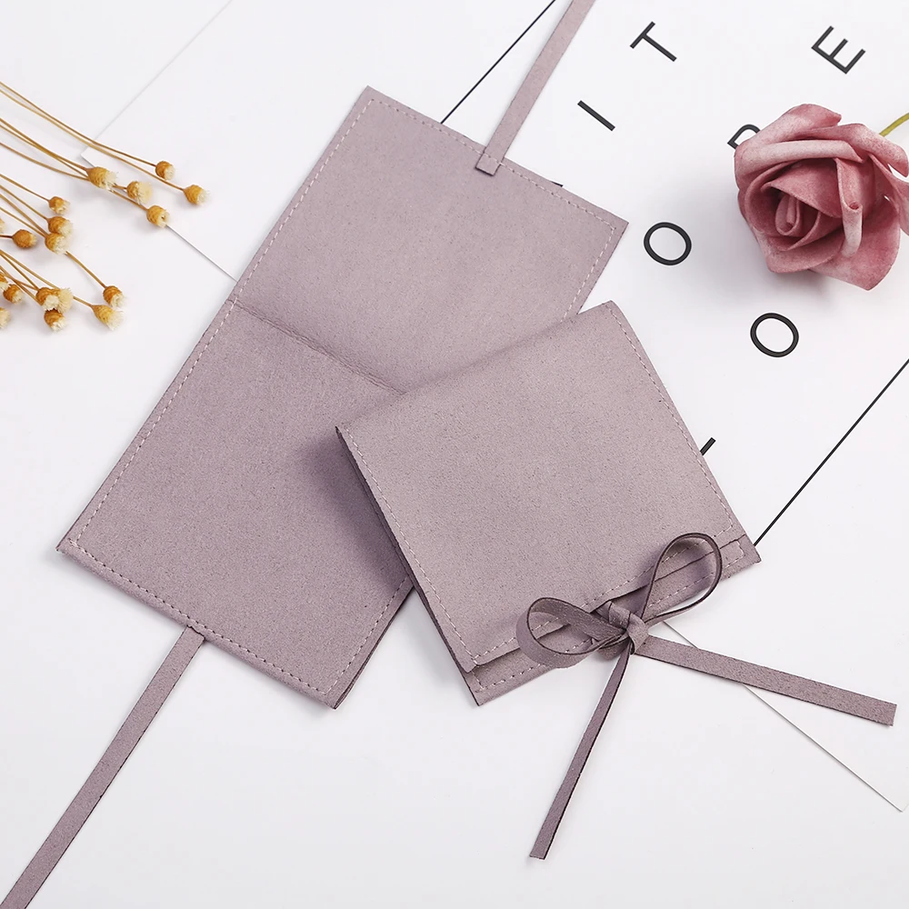 5pcs Microfiber Velvet Gift Bags 6x6cm Jewelry Presents Pouches Earrings Necklace Christmas Wedding Favors For Guests Candy Bag