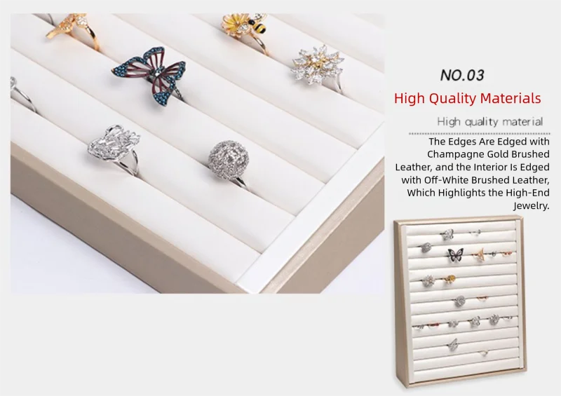 Vertical Leather Velvet Jewelry Stand Necklace Earring Ring Pendant Display Holder Luxury Accessory Organizer Tray