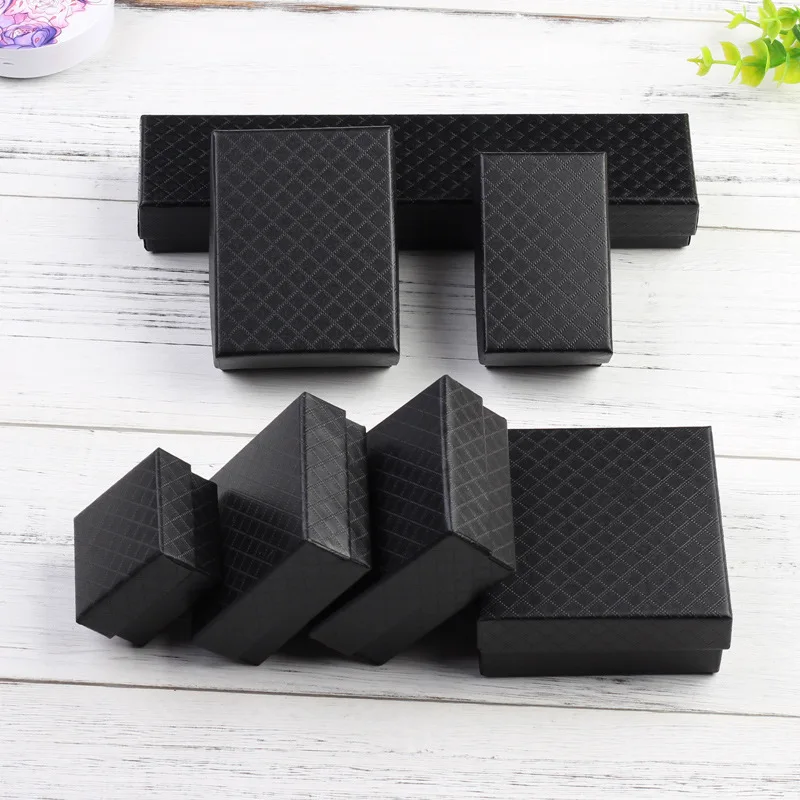 24pcs Jewelry Box for Necklace Earrings Ring Bracelet Boxes Engagement Birthday Gift Packaging Paper Jewellery Organizer Display