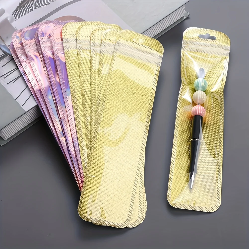 50pcs Transparent Plastic Self Seal Bags Jewelry Display Packaging Bags for Beaded Pen Packaging Display Thickened Self Sea Bags