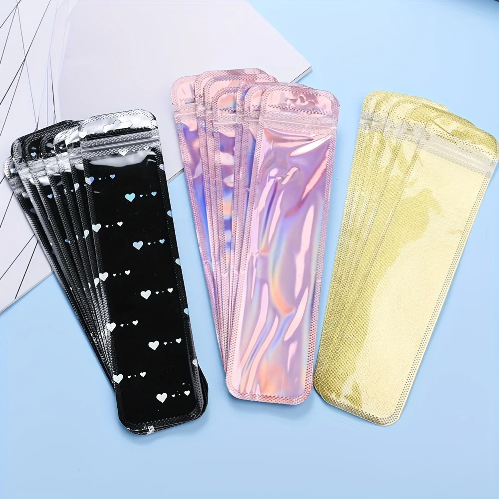 50pcs Transparent Plastic Self Seal Bags Jewelry Display Packaging Bags for Beaded Pen Packaging Display Thickened Self Sea Bags