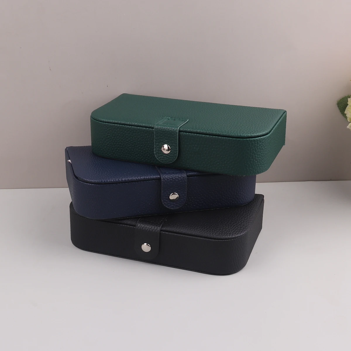 2024 Portable Jewelry Box Jewelry Organizer Display Travel Jewelry Case Boxes Button Leather Storage Chenille Jewelers Joyero