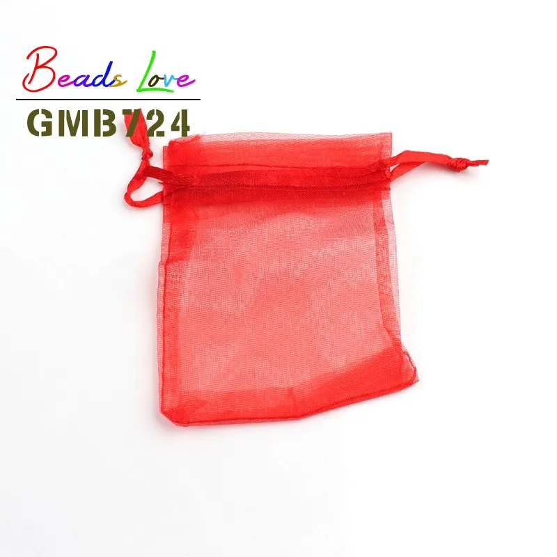 50pcs/lot 5x7cm 7x9cm 9x12cm 10x15cm Drawstring Organza Bags Jewelry Packaging Bags Candy Wedding Bags Wholesale Gifts Pouches