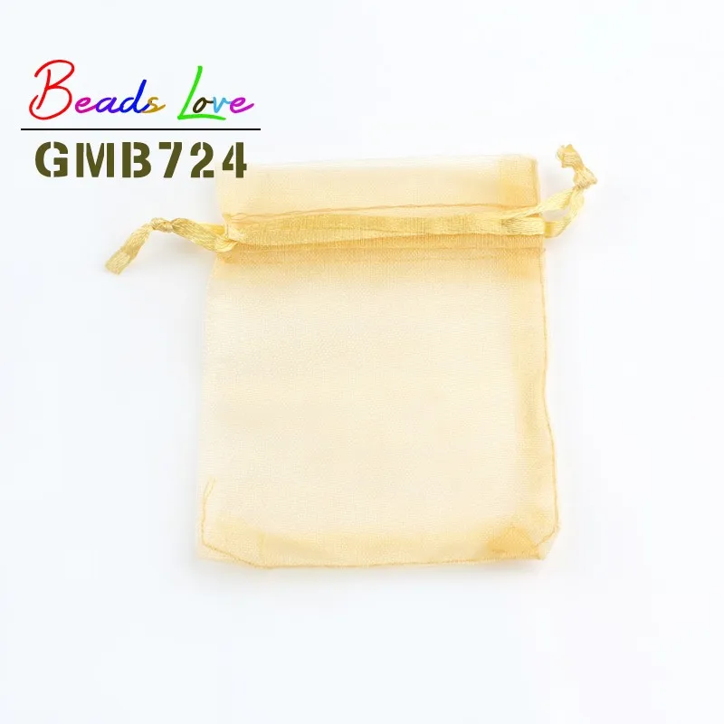 50pcs/lot 5x7cm 7x9cm 9x12cm 10x15cm Drawstring Organza Bags Jewelry Packaging Bags Candy Wedding Bags Wholesale Gifts Pouches