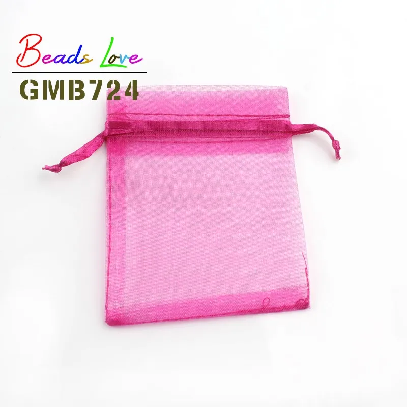 50pcs/lot 5x7cm 7x9cm 9x12cm 10x15cm Drawstring Organza Bags Jewelry Packaging Bags Candy Wedding Bags Wholesale Gifts Pouches