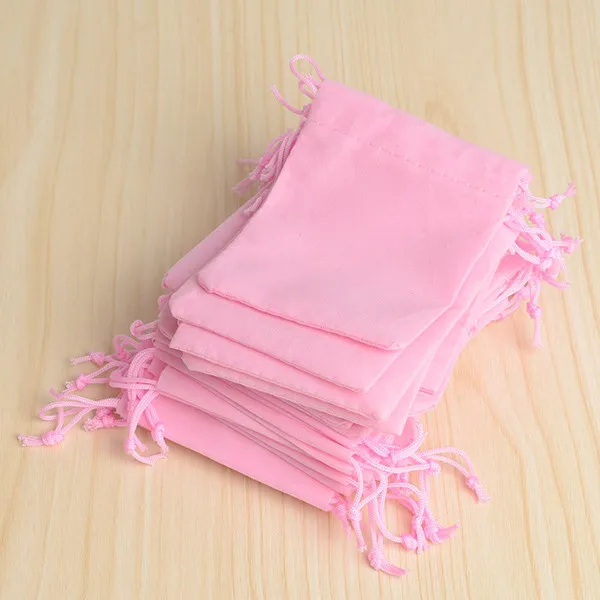 100Pcs 5x7cm Velvet Drawstring Pouch Bag Jewelry Bag Christmas Wedding Gift Bags Pouches Jewelry Packaging sachet bonbon zakjes