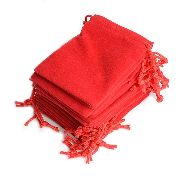 100Pcs 5x7cm Velvet Drawstring Pouch Bag Jewelry Bag Christmas Wedding Gift Bags Pouches Jewelry Packaging sachet bonbon zakjes