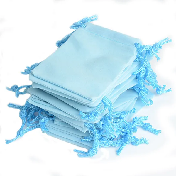 100Pcs 5x7cm Velvet Drawstring Pouch Bag Jewelry Bag Christmas Wedding Gift Bags Pouches Jewelry Packaging sachet bonbon zakjes